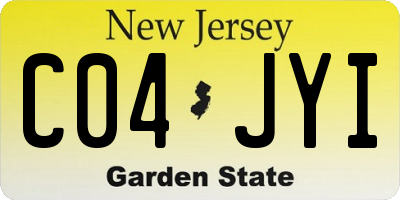 NJ license plate C04JYI