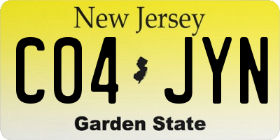 NJ license plate C04JYN