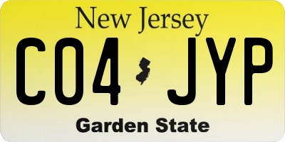 NJ license plate C04JYP