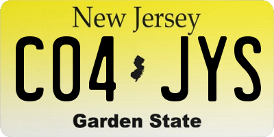 NJ license plate C04JYS