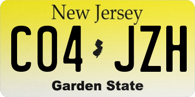 NJ license plate C04JZH