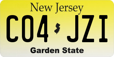 NJ license plate C04JZI