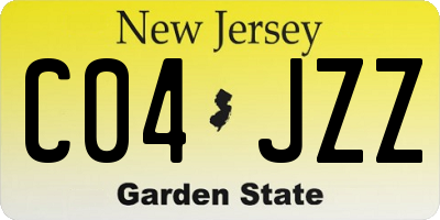 NJ license plate C04JZZ