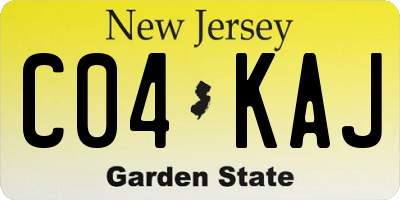 NJ license plate C04KAJ
