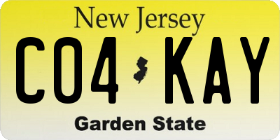 NJ license plate C04KAY