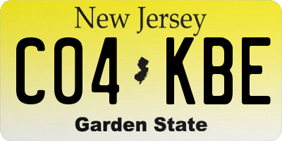 NJ license plate C04KBE