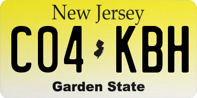 NJ license plate C04KBH