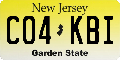 NJ license plate C04KBI