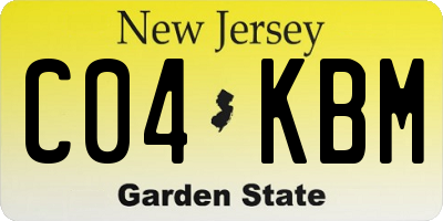 NJ license plate C04KBM