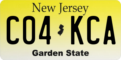 NJ license plate C04KCA