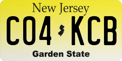 NJ license plate C04KCB