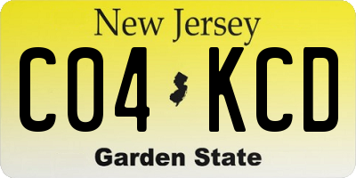 NJ license plate C04KCD