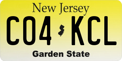 NJ license plate C04KCL