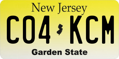 NJ license plate C04KCM