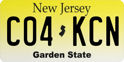 NJ license plate C04KCN