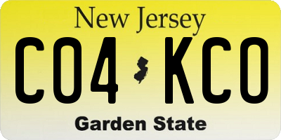 NJ license plate C04KCO