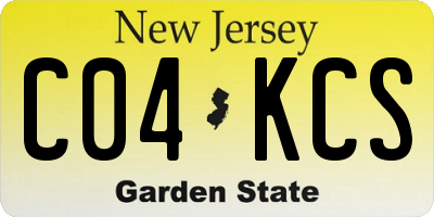NJ license plate C04KCS