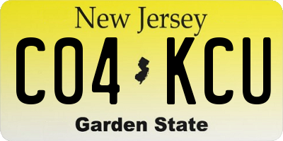 NJ license plate C04KCU