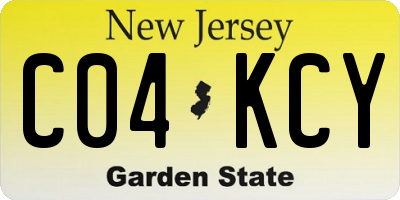 NJ license plate C04KCY