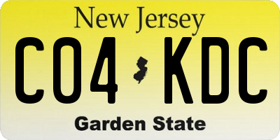 NJ license plate C04KDC
