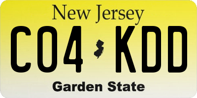 NJ license plate C04KDD