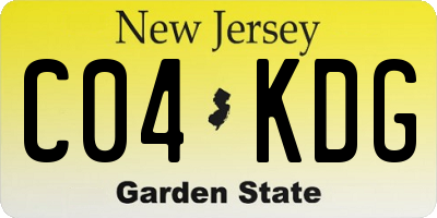 NJ license plate C04KDG