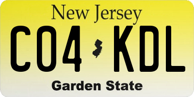 NJ license plate C04KDL