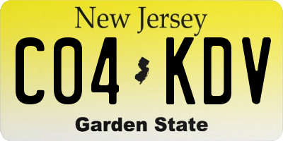 NJ license plate C04KDV