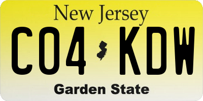 NJ license plate C04KDW