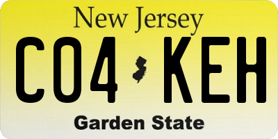 NJ license plate C04KEH