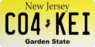 NJ license plate C04KEI