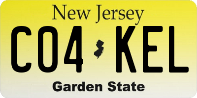 NJ license plate C04KEL