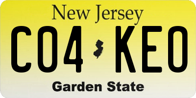 NJ license plate C04KEO