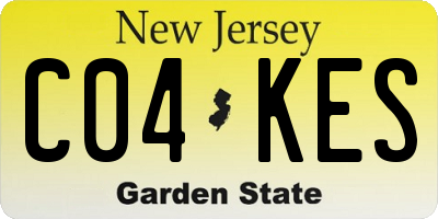 NJ license plate C04KES
