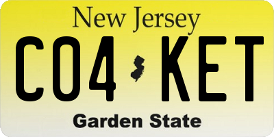 NJ license plate C04KET
