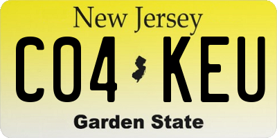 NJ license plate C04KEU