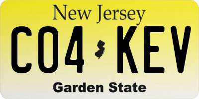 NJ license plate C04KEV