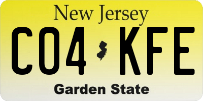 NJ license plate C04KFE