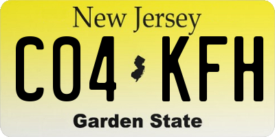 NJ license plate C04KFH