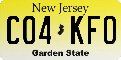 NJ license plate C04KFO