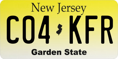 NJ license plate C04KFR