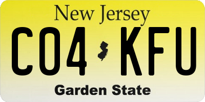 NJ license plate C04KFU