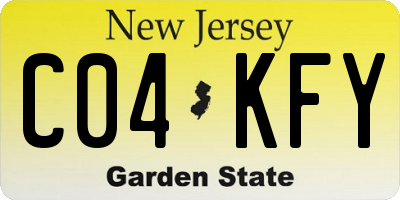 NJ license plate C04KFY