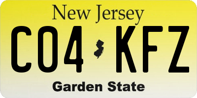 NJ license plate C04KFZ