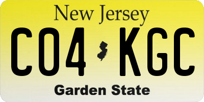 NJ license plate C04KGC