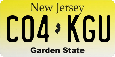 NJ license plate C04KGU