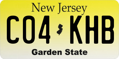 NJ license plate C04KHB