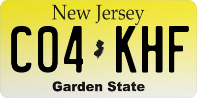 NJ license plate C04KHF