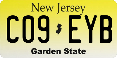 NJ license plate C09EYB