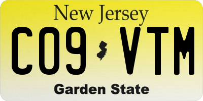 NJ license plate C09VTM